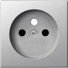 Merten Centrální deska zásuvky s kolíkem Aluminium SCHNEIDER MTN2530-0460
