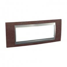 Unica Top Krycí rámeček šestimodulový, Tabaco/Aluminium SCHNEIDER MGU66.106.0M4