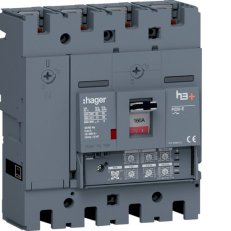 Kompaktní jistič h3+ P250 LSI 70 kA, 4-pólový, In 160 A HAGER HET161JR