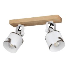 Bodové svítidlo KILBURN 2xE27 dřevo/bílohnědá 2X40W IP20 EGLO 43922