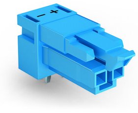 Zásuvka na desky plošných spojů, úhlové, 2pól., modrá WAGO 890-3102/011-000