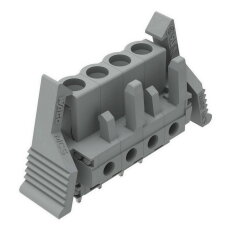 Pružinová svorkovnice THT rovná 5 mm šedá 4pól. WAGO 232-134/039-000