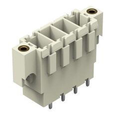 Konektor s pájecími piny THT pájecí kontakt 1,0x1,2 mm rovné světle šedá 4pól.