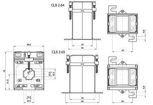 Měřící trafo 2263 CLB 2.65 150/5A 5VA 0,5S FS10 120% násuvné, 20x10, d20