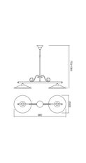 LEA STRUCTURA SU 2X42W E27 BR (TELESCOPI