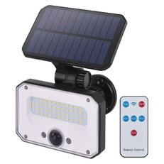 Solární LED reflektor SPILO s pohybovým čidlem, černý, teplá bílá EMOS ZG131S