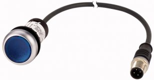 Eaton C22-DL-B-K10-24-P1 Prosvětlené tlačítko, bez aret, 24V AC/DC, modrá, 1Z