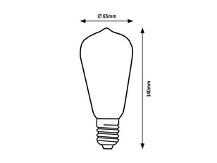 Světelný zdroj Filament LED, E27 ST65, 5W, 600lm, 3000K RABALUX 79155
