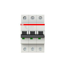 S203-D63 3 fázový jistič 63 A char. D 6kA ABB 2CDS253001R0631
