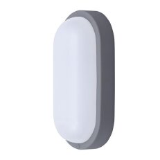 LED venkovní osvětlení oválné 20W 1500lm 4000K IP54 26cm šedá barva WO749-G
