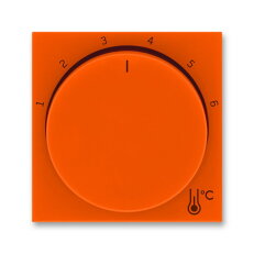 Kryt termostatu s otočným ovládáním, oranžová/kouřová černá ABB 3292H-A00300 66