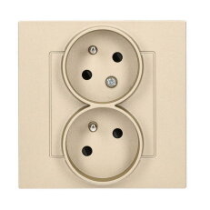 Zásuvka silová 2 násobná typ E (přístroj