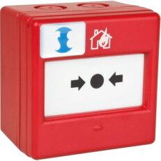 Box s tlačítkem výstražný PULSANTE GENERICO červená, IP66 SIRENA 55329