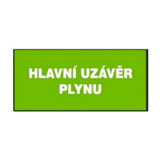 Tabulka plastová Hlavní uzávěr plynu XTLINE TA17832