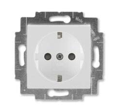 Zásuvka ABB LEVIT s bočními kontakty, bezšr, šedá/bílá 6620H-A07457 16