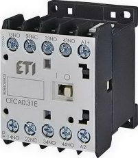 Miniaturní stykačové relé CECA0.31-24V-50/60Hz, 4p, 3xNO+1xNC,10A ETI 004641161