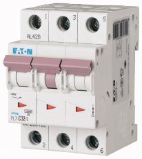 Jistič PL7-D32/3, char D, 3-pólový, 10kA, 32A EATON 263424