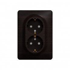 Sedna D/E Zásuvka dvojnásobná 230V 16A SCHUKO, Wenge SCHNEIDER SDD381221