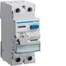 Proudový chránič 2 pól. 40A / 0,3 A, typ A, 6 kA /CF240J/ HAGER CFA240D