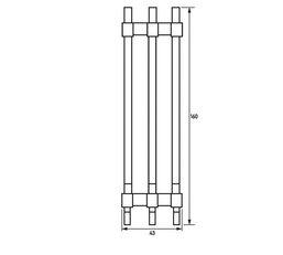 Lišta k propojení RVS 3.125.120 125mm odstup na DIN lištu, 3P DOEPKE 09920286
