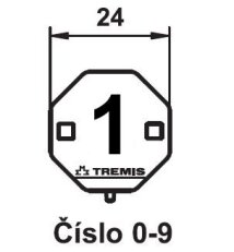Štítek označení č.1 (plast) TREMIS VS001