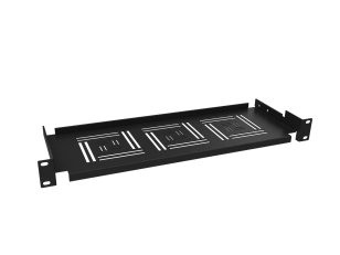 Police 19" 1U 150mm ukládací plato BK úchyt na přední lišty UP-01