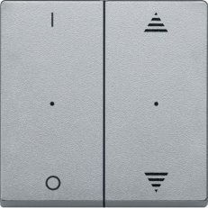 Kryty pro 2-násobný tlač. modul 1/0+šipky Aluminium System M SCHNEIDER MTN625660