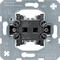 Kolébkové tlačítko řaz. 1/0, 10 A, 250V, modul přístroje BERKER 503150