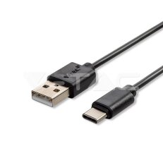 1M Type C USB cable 1.0A PVC, Silver series, black color, VT-5301 V-TAC SKU8483