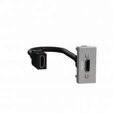 Nová Unica HDMI konektor (předzapojený), 1M, Aluminium SCHNEIDER NU343030