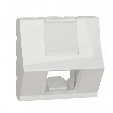 Centrální deska NOVÁ UNICA zkosená RJ45 Keystone, 2M, Bílá SCHNEIDER NU946418