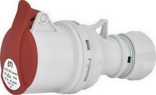 Průmyslová zásuvka na pohyblivý přívod 3F, IP44, 16A, 400V, 3p+PE ETI 004482001