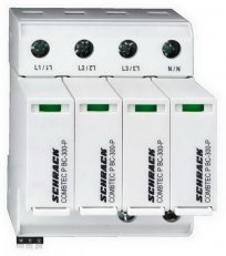 Svodič přepětí zásuvný, 4+0 TNS,TI+II(B+C)300V,Iimp 12,5kA SCHRACK IS211244-A