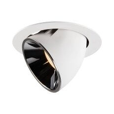 NUMINOS GIMBLE XL, zápustné stropní svítidlo bílé/chrom 2700 K 20° SLV 1006040