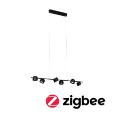 LED závěsné svítidlo Smart Home Zigbee Puric Pane 6x6W černá PAULMANN 79784