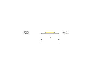 LED PÁSEK CW 12V 4,8W 10mm IP20 2835 studená bílá PANLUX PN13200011