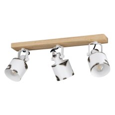 Bodové svítidlo KILBURN 3xE27 dřevo/bílohnědá 3X40W IP20 EGLO 43923