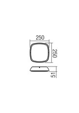 Stropní svítidlo TWILL PL LED 20w IP65 4000K DB REDO 9545