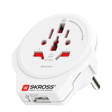 Cestovní adaptér Europe USB pro cizince v ČR USB-A 12W typ E/F SOLIGHT PA30USB