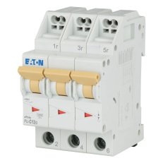PLI-C13/3 Jistič PLI (bezšroubové svorky nahoře) char C 3-pólový 10kA 13A 101320