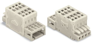 2vodičový kombinovaný konektor, 1,5mm2, světle šedá 11pól. WAGO 734-371