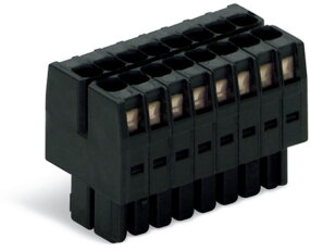 Pružinová svorka, 2řadá CAGE CLAMP 1,5mm2 černá 6pól. WAGO 713-1103