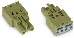 Zdířka 2pól. Kód. B světle zelená WAGO 770-262