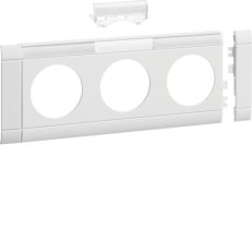 Přístrojový rámeček trojzásuvky s popisovým polem 80mm dopravní bílá GB080319016