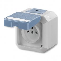 ABB 5515N-C05521 M Zásuvka technickáVenkovní,s ochrannými kontakty,plast