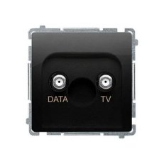 Anténní zásuvka TV-DATA útlum:5dB černá matná :3015 KONTAKT SIMON BMAD1.01/49