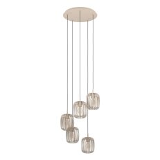 Závěsné svítidlo ROMAZZINA E27 písková 5X40W IP20 EGLO 901125