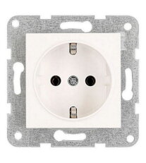 Zásuvka SCHUKO, bezšroubové svorky, bílá SCHRACK EV101201--