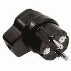 Bachman 919.171 Solid rubber right angle plug bk