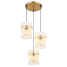 Závěsné svítidlo GORLEY zlatá 3x60W E27 IP20 GLOBO 15698-3HRM